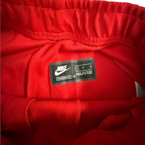 Nike Kids Fleece Joggers – Red & Black | Size Large - Picture 3 of 5